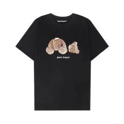 Leopard print decapitated bear black