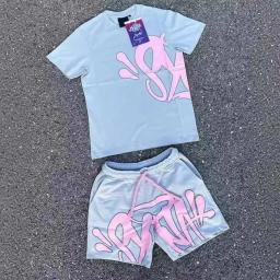10 Grey Blue Short Sleeve Set