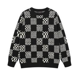 黑色13（黑白棋盘格提花）