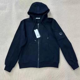 C-hoodie cardigan black (with added fleece)