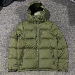 Military green down cotton jacket