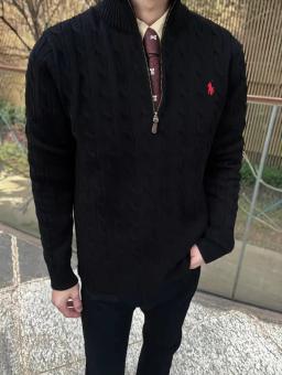 Zipper sweater black