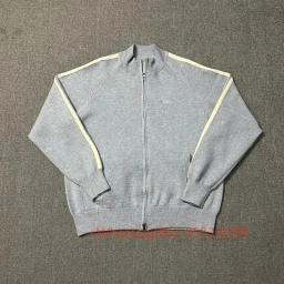 Grey yellow striped sweater