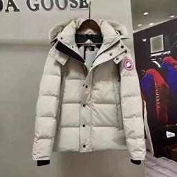 Milk white red label fur collar