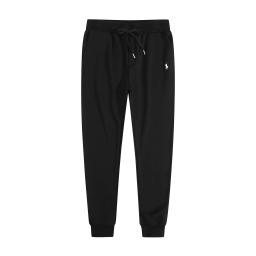 Black and white label pants