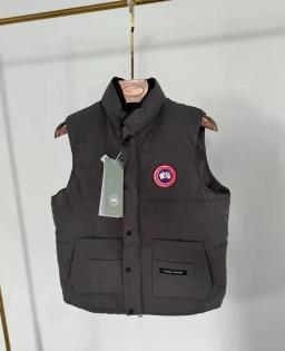 Grey red emblem vest