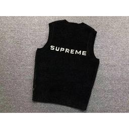 M003#雪尼尔V领毛线背心黑色