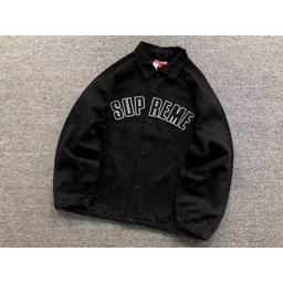 D429#微标刺绣字母夹克黑色