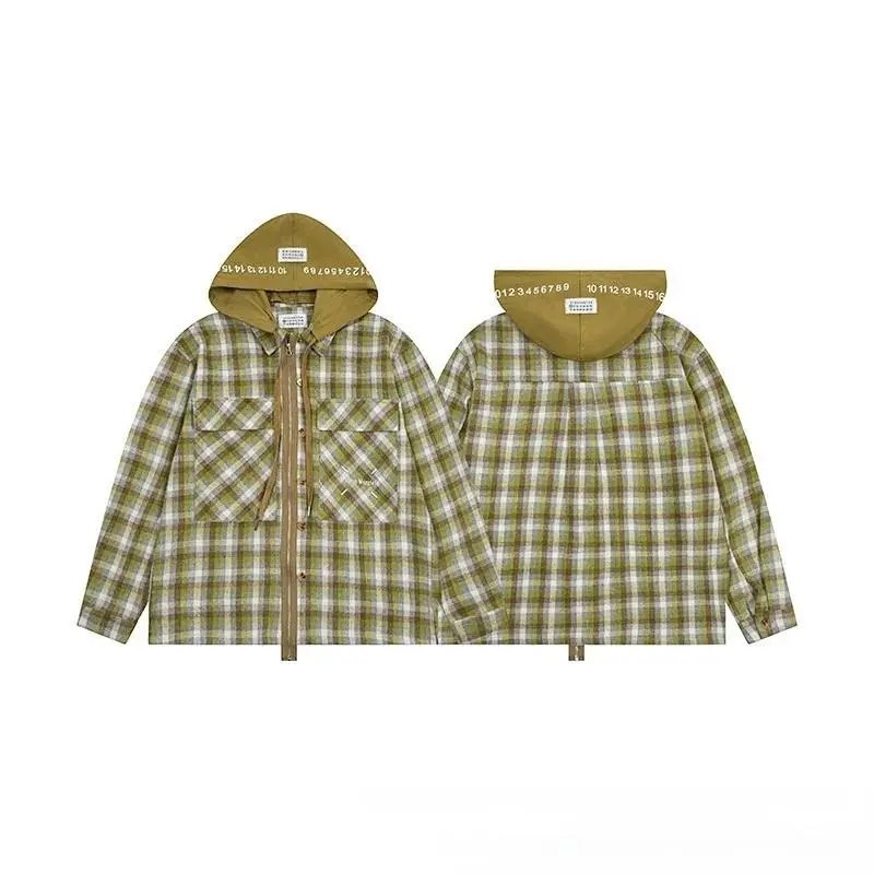 HS18 hooded zipper gray green