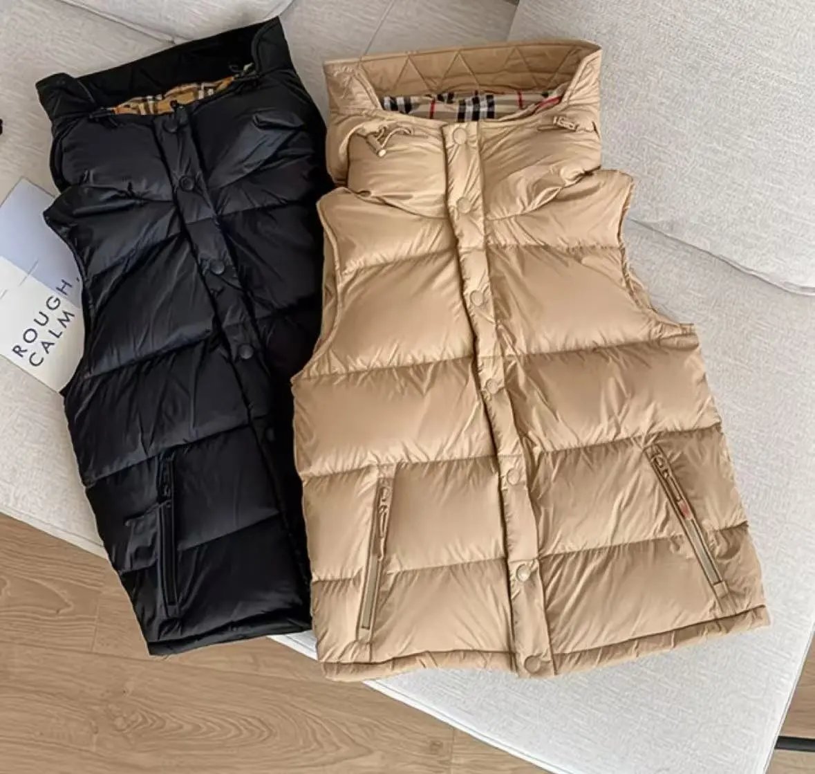 Burberry down jacket 8 khaki