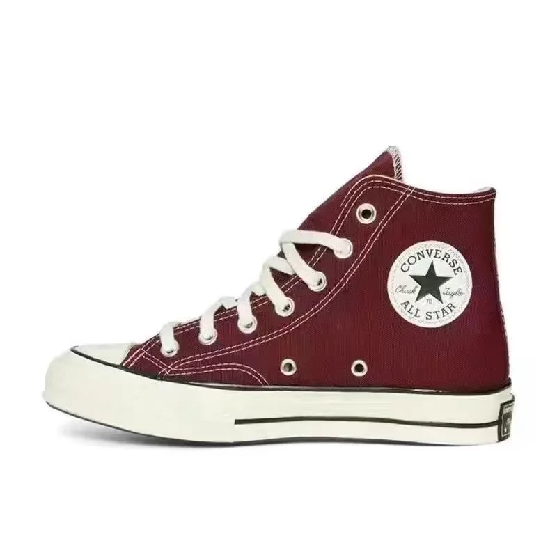 12 deep red high top