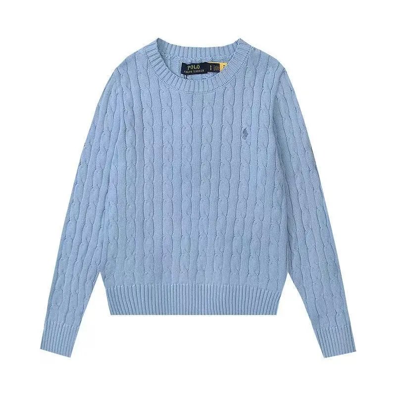 圆领毛衣-浅蓝